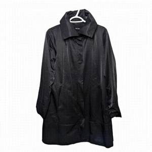 Eileen Fisher Stand Collar black Coat Small @M